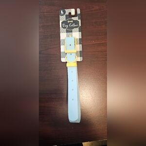 Blue and‎ Yellow Dog Collar New SIZE LAREG